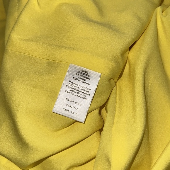 🔥🔥🔥Talbots Petite Yellow Bow Tie Detail Petite Dress 14P - Picture 9 of 9